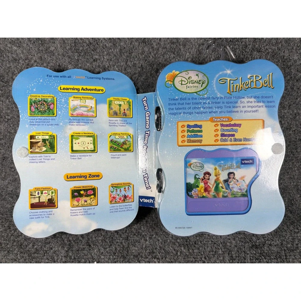 Vtech V.Smile Smartridge Disney Fairies Tinker Bell New Sealed