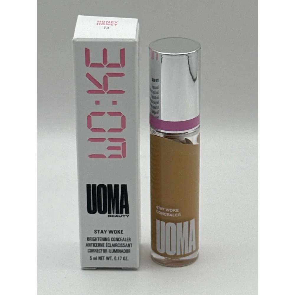 UOMA Beauty Stay‎ Woke Brightening Concealer Honey T3 Full Coverage BNIB