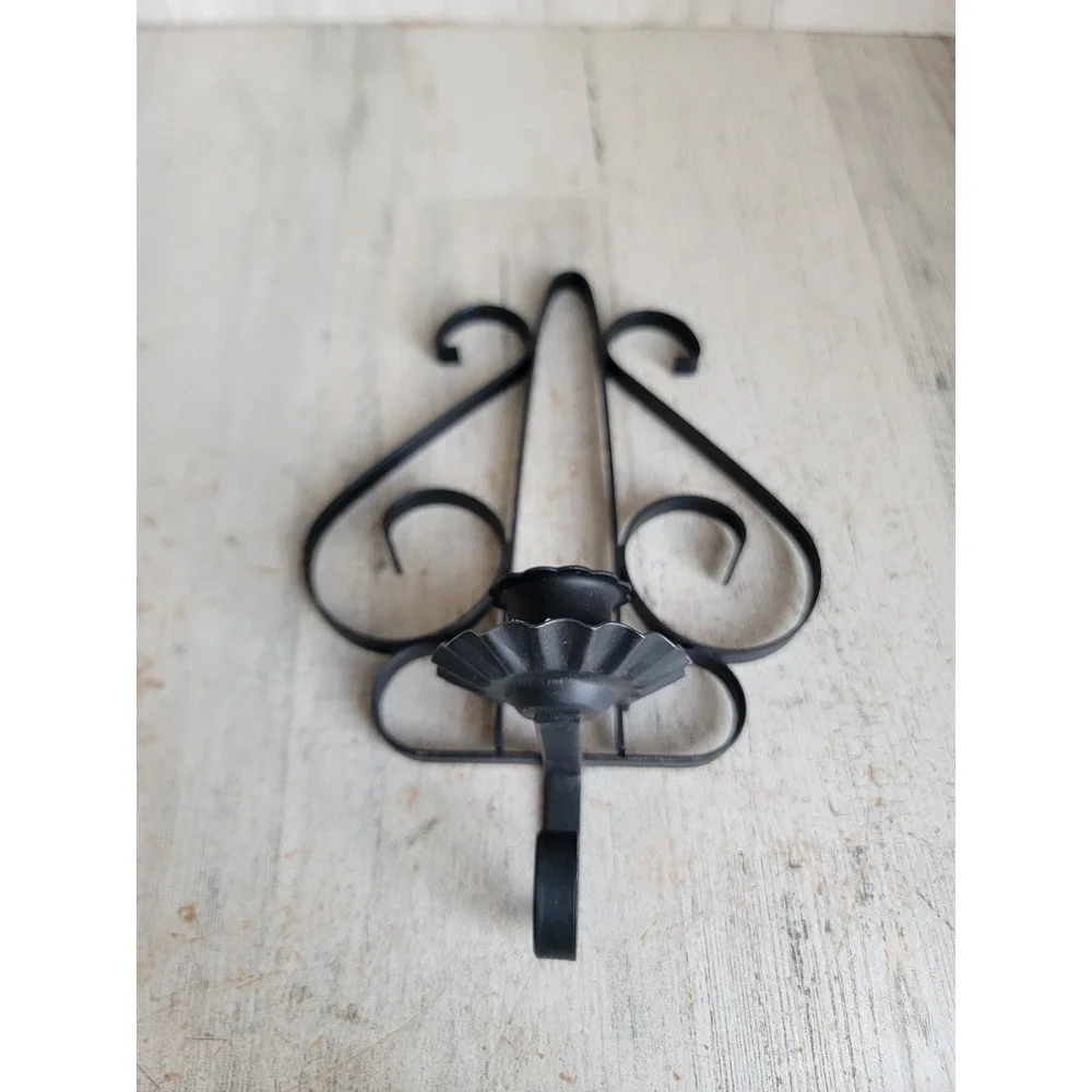 Hanging black candle stick holder wall home decor metal vintage Unique Home
