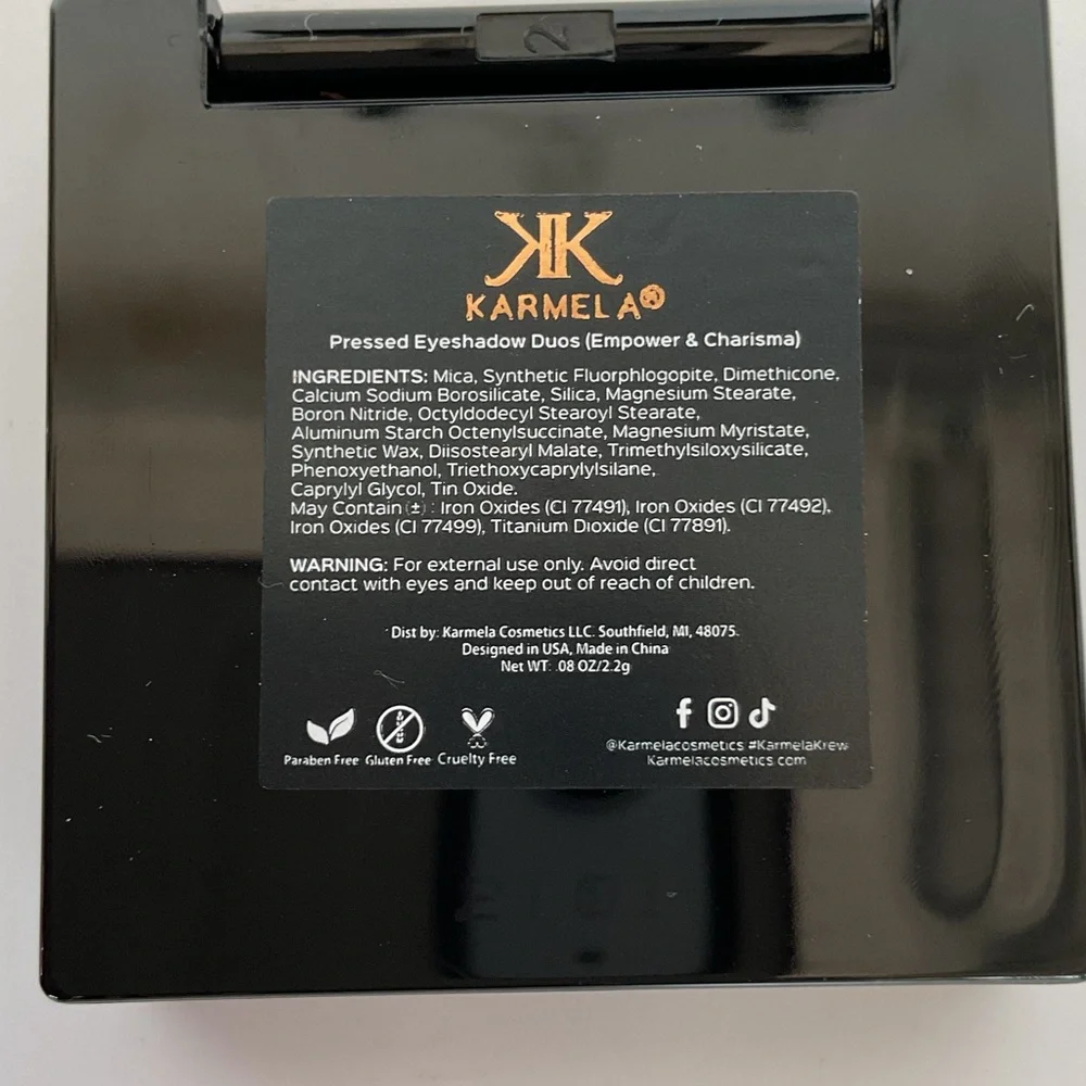 Karmela Cosmetics Eyeshadow Duo NWT