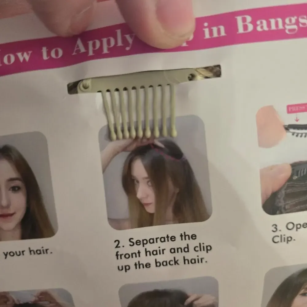 Clip in Bangs Blonde Wispy Fake Bangs
