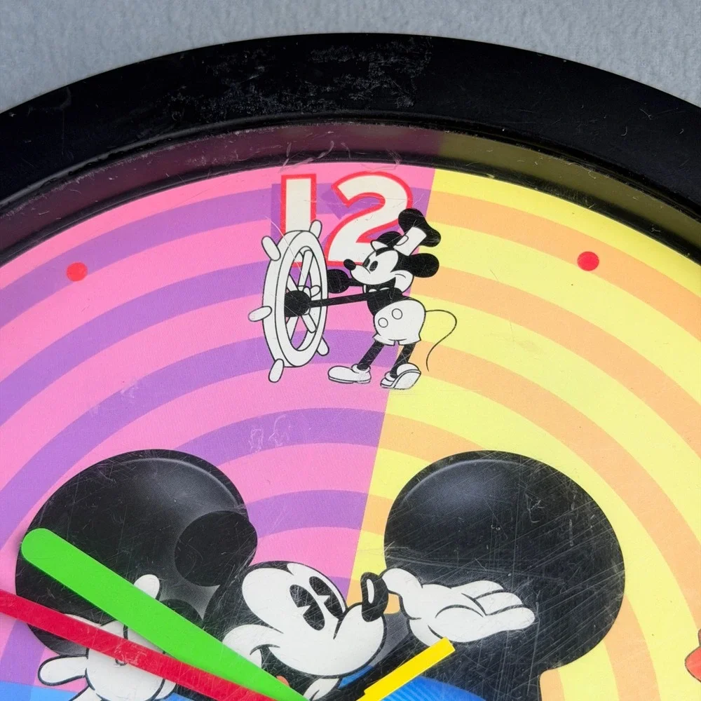 Disney Channel Vintage Wall Clock Mickey Mouse PB&J Otter Tinker Bell 10.5 Inch