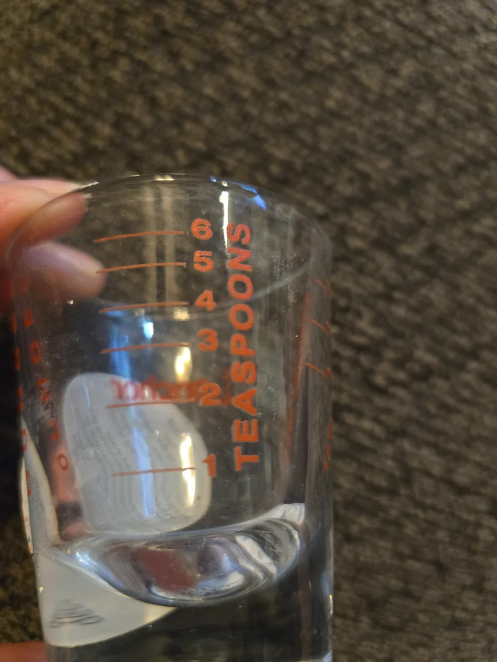 Anchor Hocking Measuring Glass ml, Tbsp., Tsp., Oz's Red Lettering