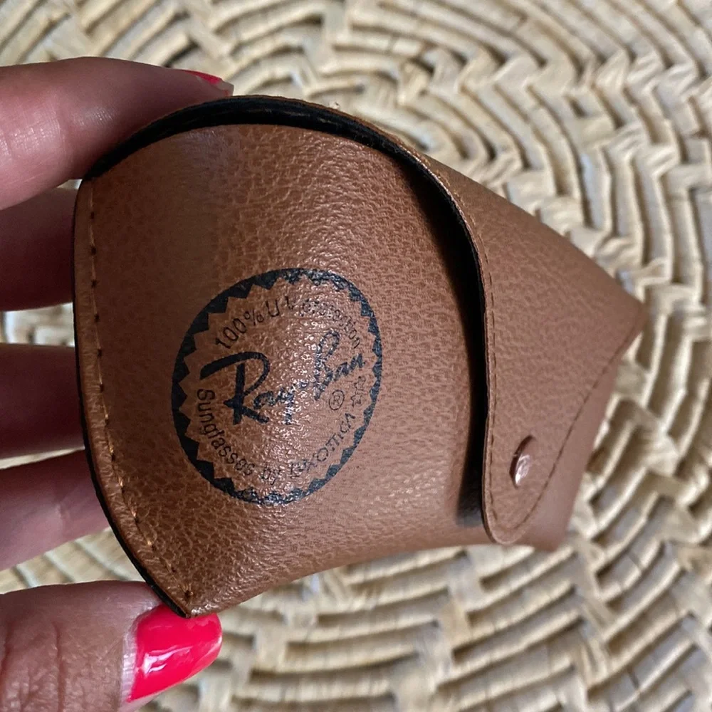 Ray-Ban Pebbled Leather Sunglasses Case