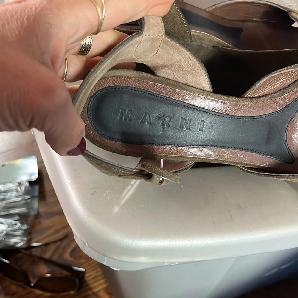 Marni wedge suede