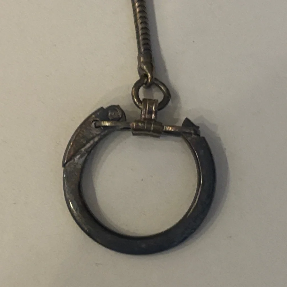 Key Chain featuring a 1943 Curaçao 5 cents coin set in a metal holder