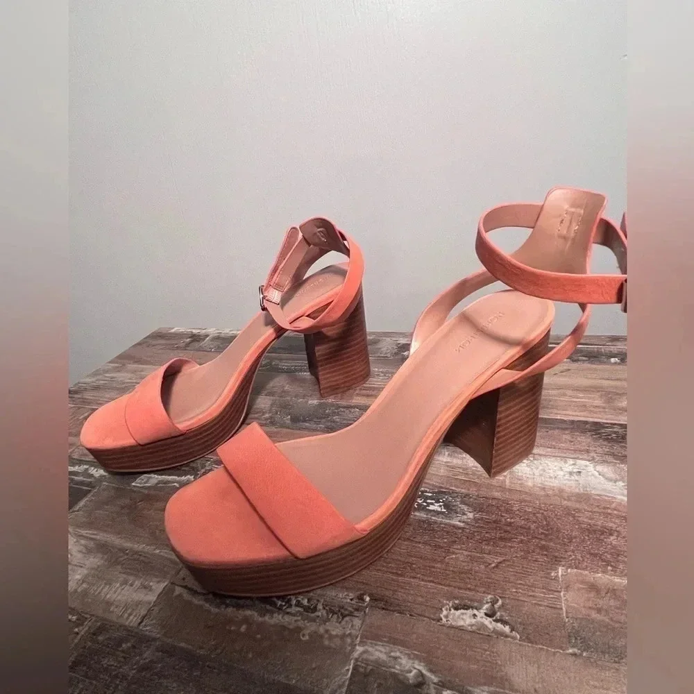 NWOT Nordstrom Anita‎ Peach Platform Sandal Women Size 9