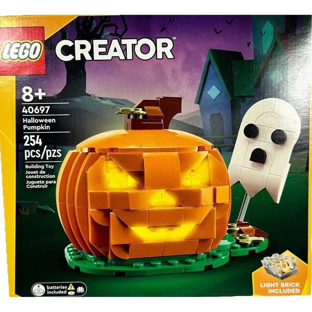 LEGO 40697‎ Halloween Pumpkin w Light Brick Ghost Creator Set 254pcs NEW