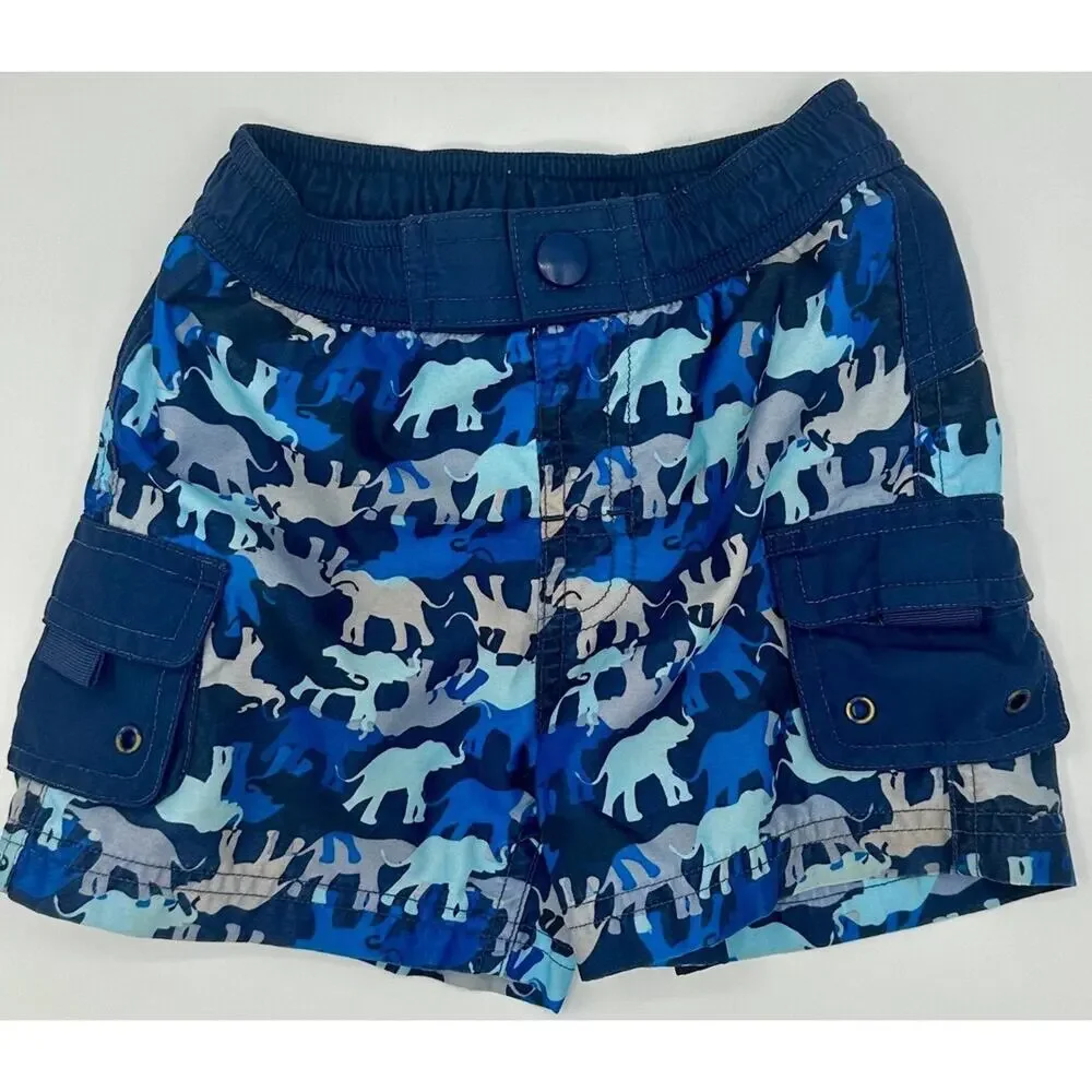 Baby GAP Swim Trunks. Size: 6-12 Months. Blue Animals (882)
