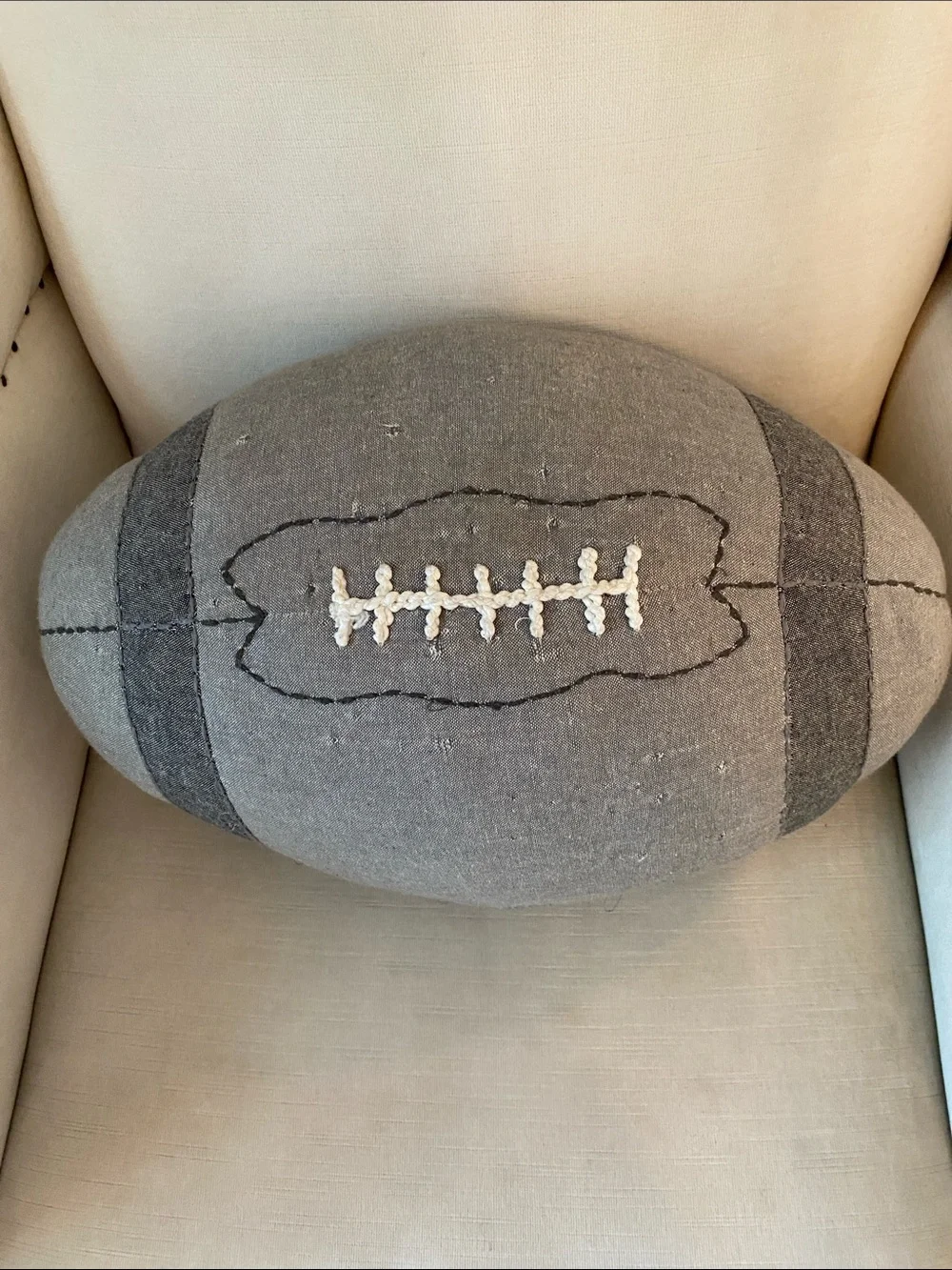 Pillowfort Distressed Vintage Style Football Pillow