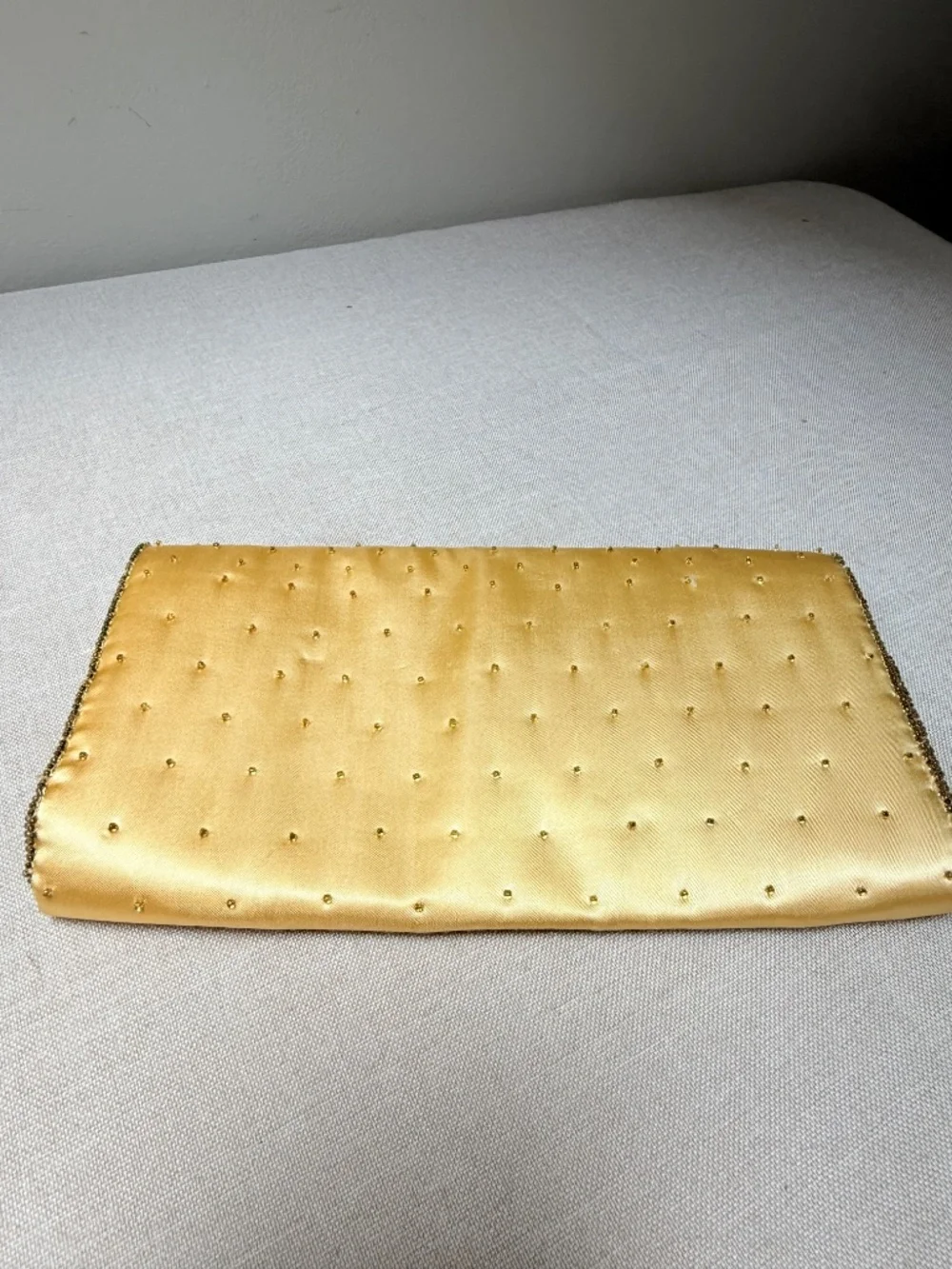 Vintage Art Deco Style Gold La Regale Beaded Clutch Evening Bag