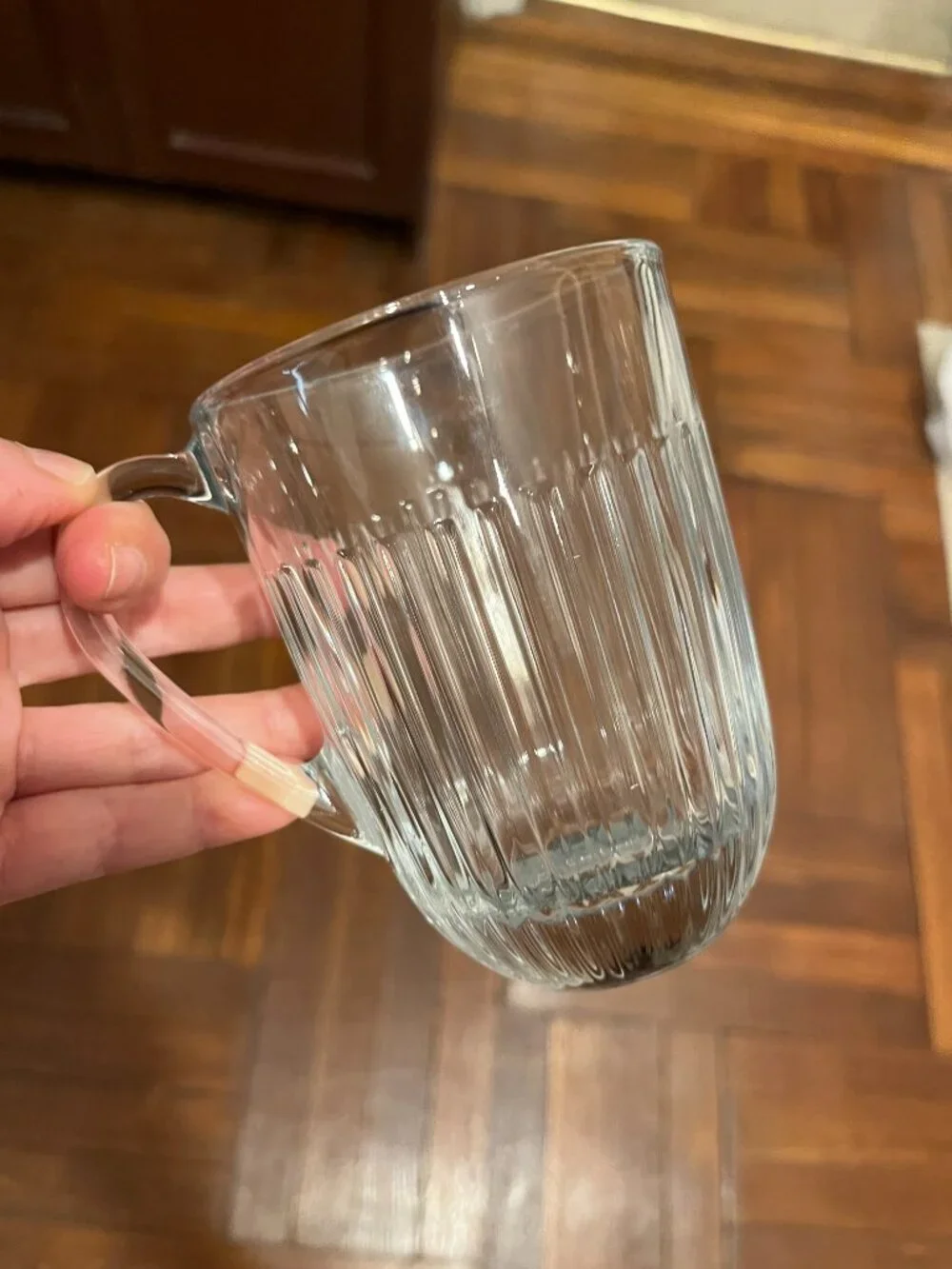 La Rochere France Ouessant Clear Glass 13.5 oz Coffee Mug Tea Cup 631301 NWT