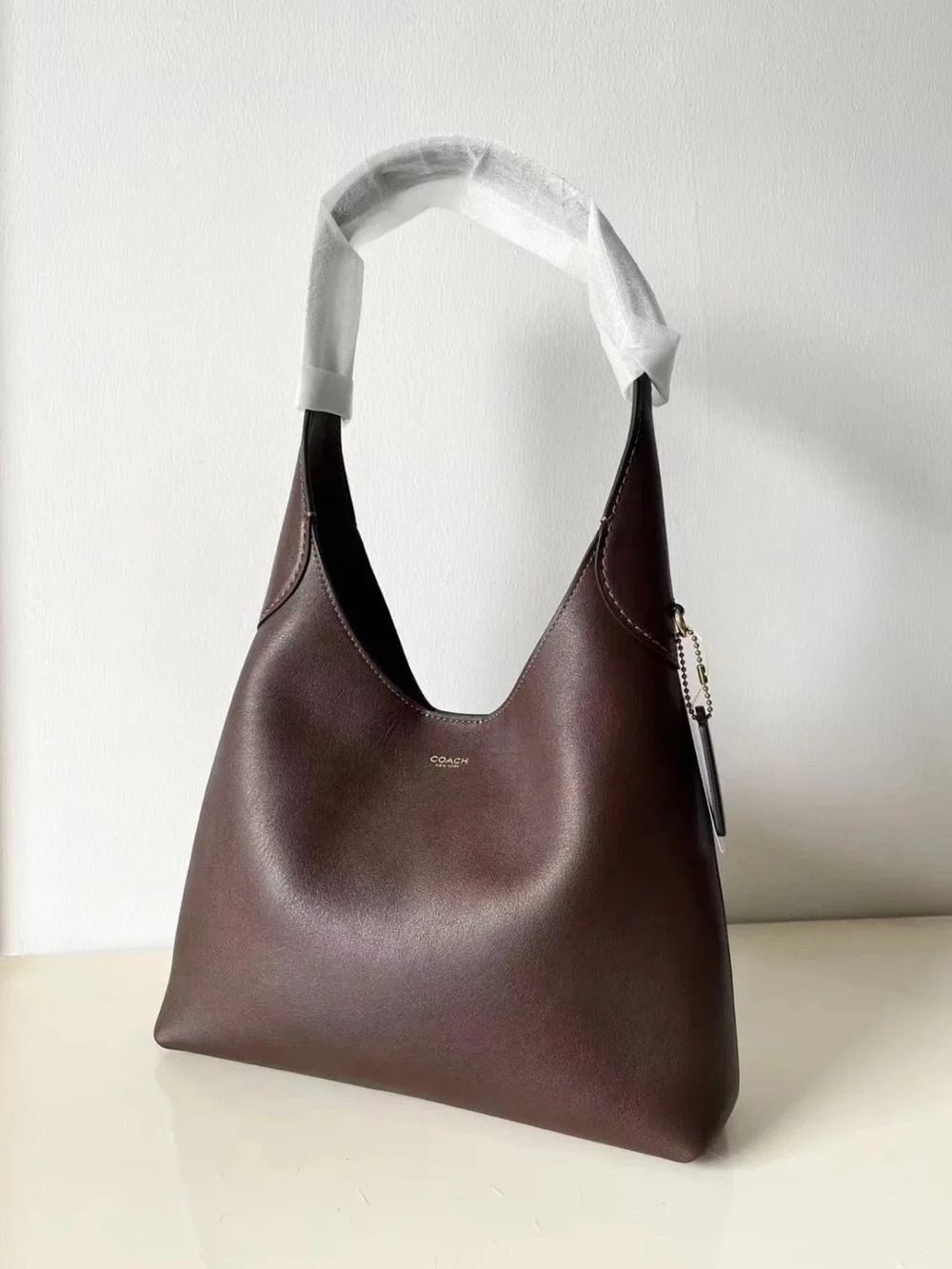 Coach Chocolate Brown Leather Shoulder Bag