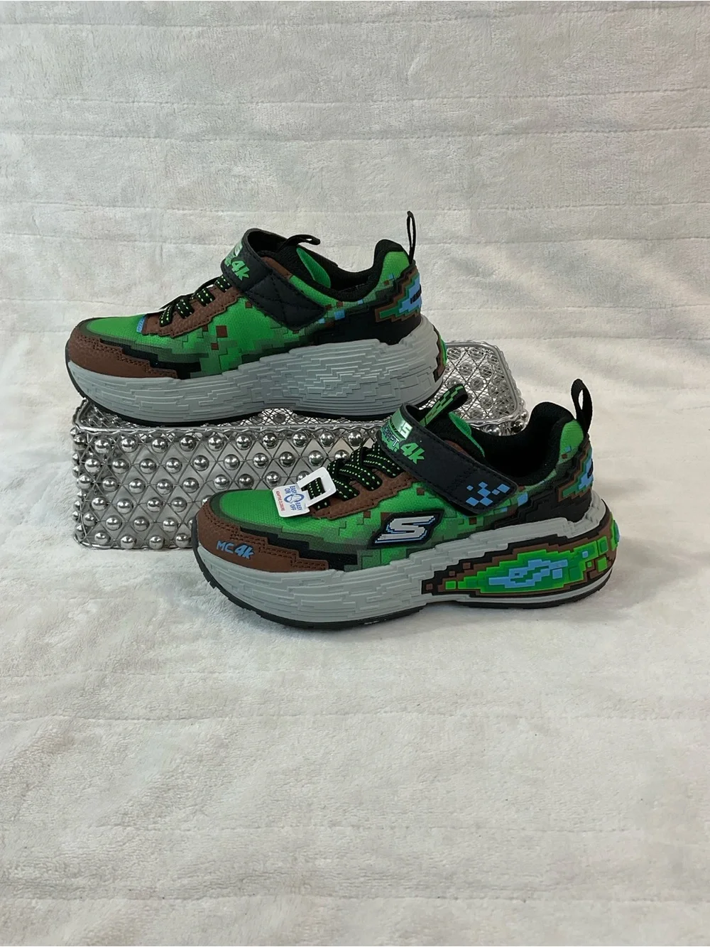 Skechers Mega-Craft 4K Minecraft Green Brown Multi Sz 13T/12UK/30EU 402160L