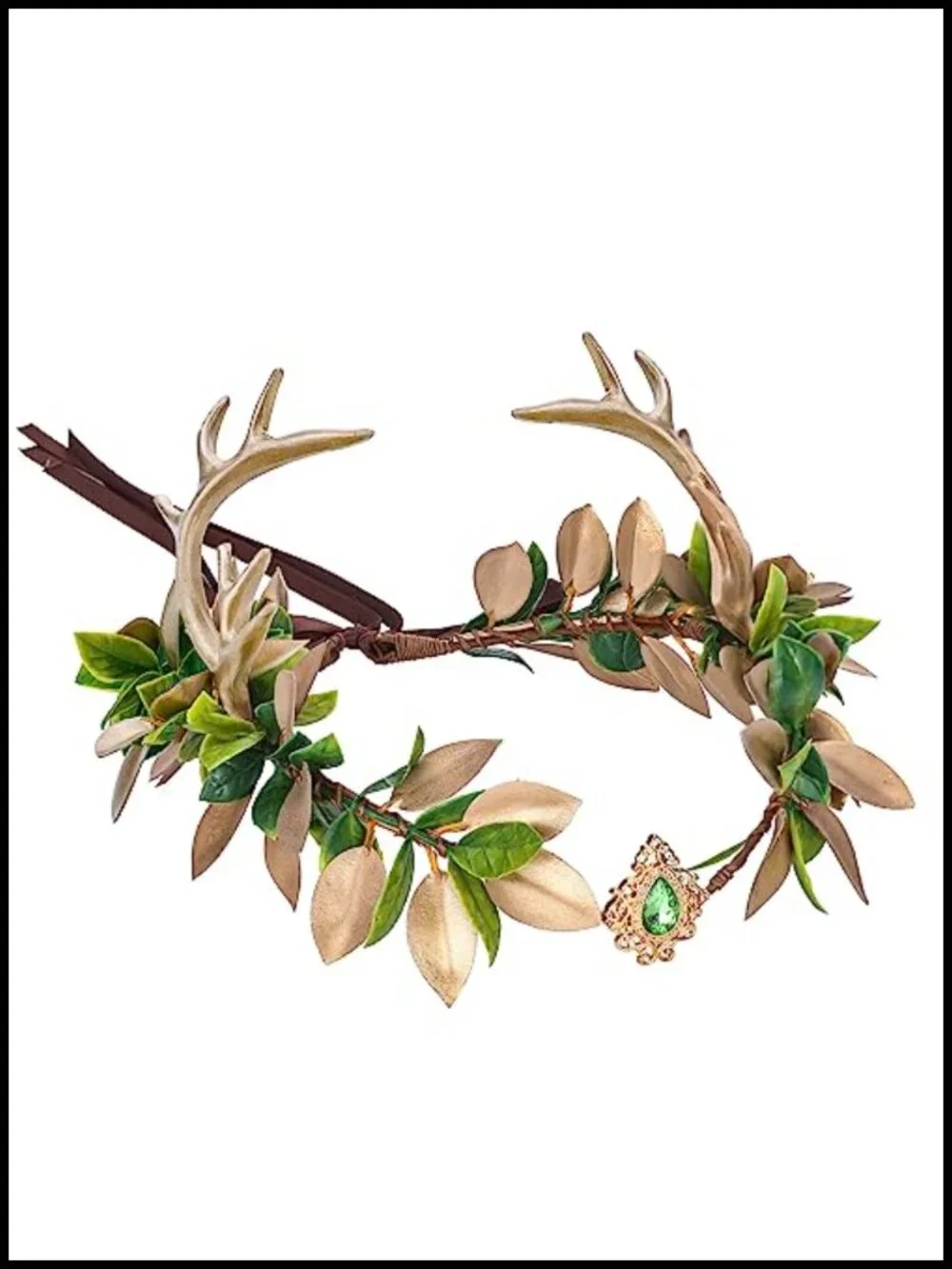 Woodland Fairy Antler Crown Forest Elf Headband Renaissance Costume Headwear