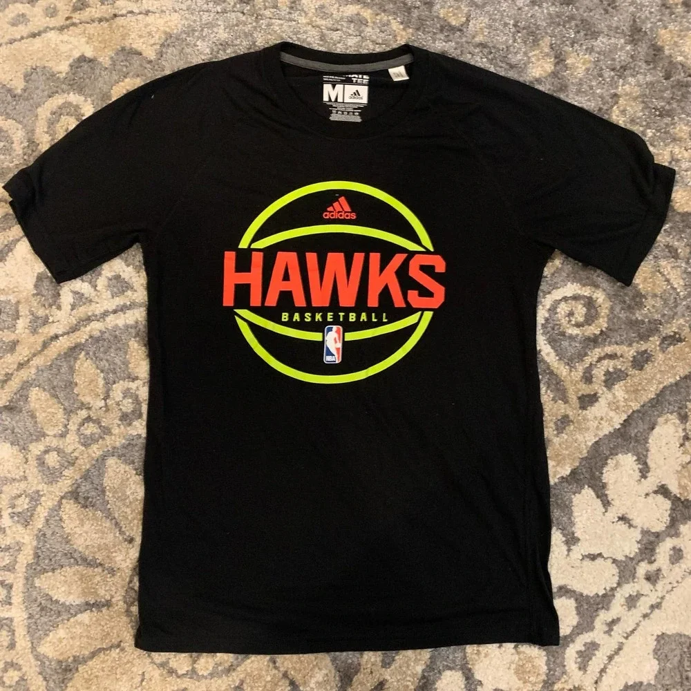 Atlanta Hawks Basketball NBA x Adidas Climalite Ultimate Tee Men’s‎ Size Medium