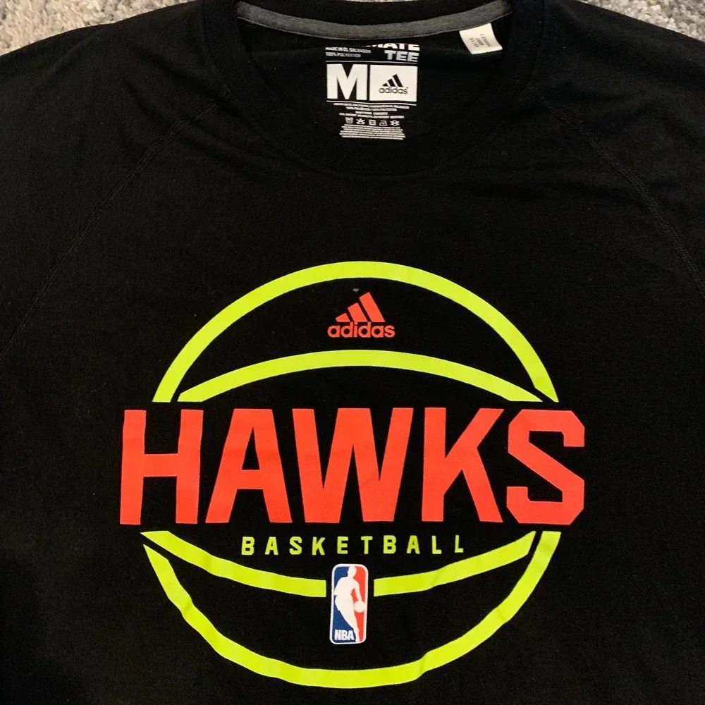 Atlanta Hawks Basketball NBA x Adidas Climalite Ultimate Tee Men’s‎ Size Medium