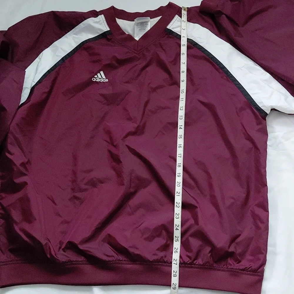 Adidas Men's Maroon Windbreaker Jacket
