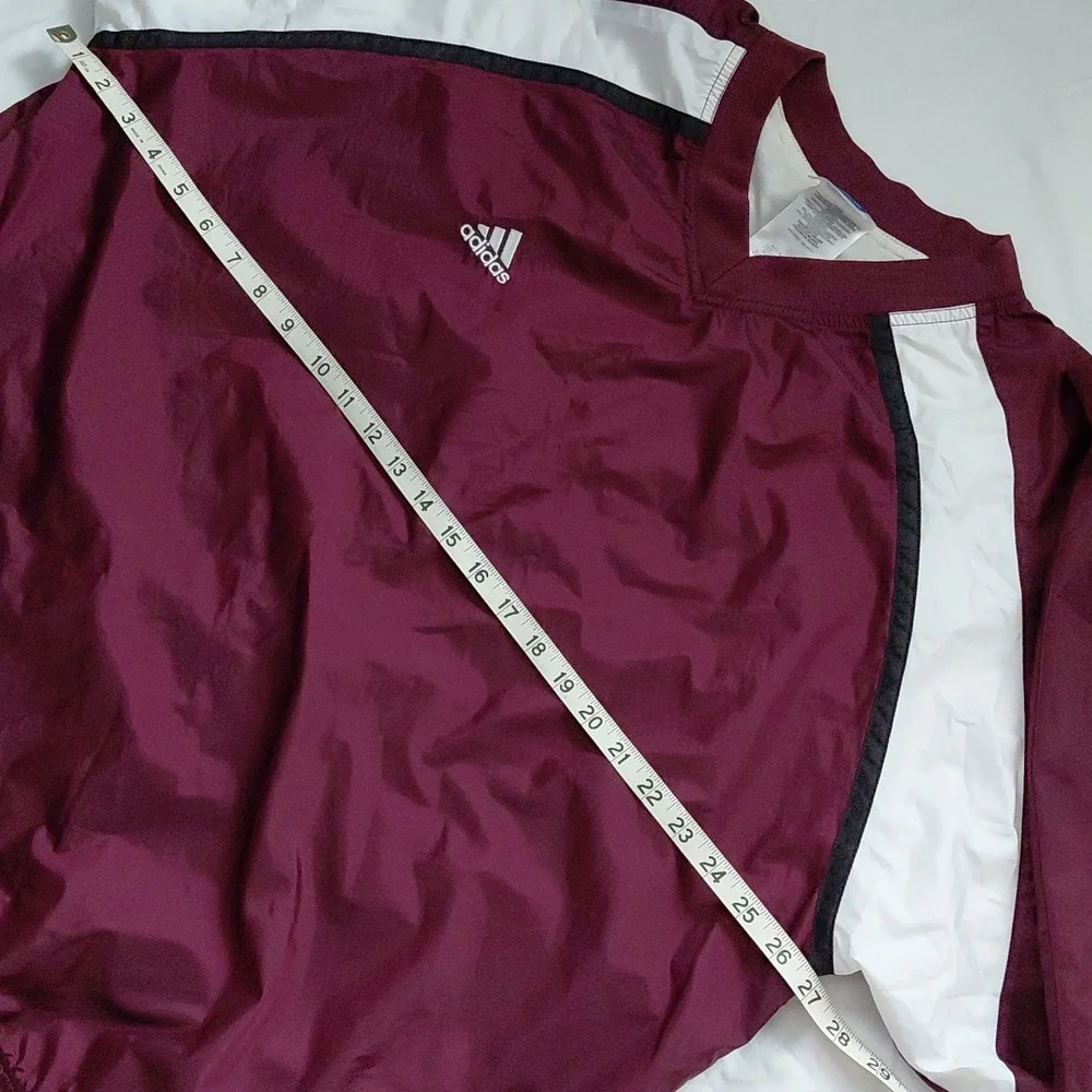 Adidas Men's Maroon Windbreaker Jacket