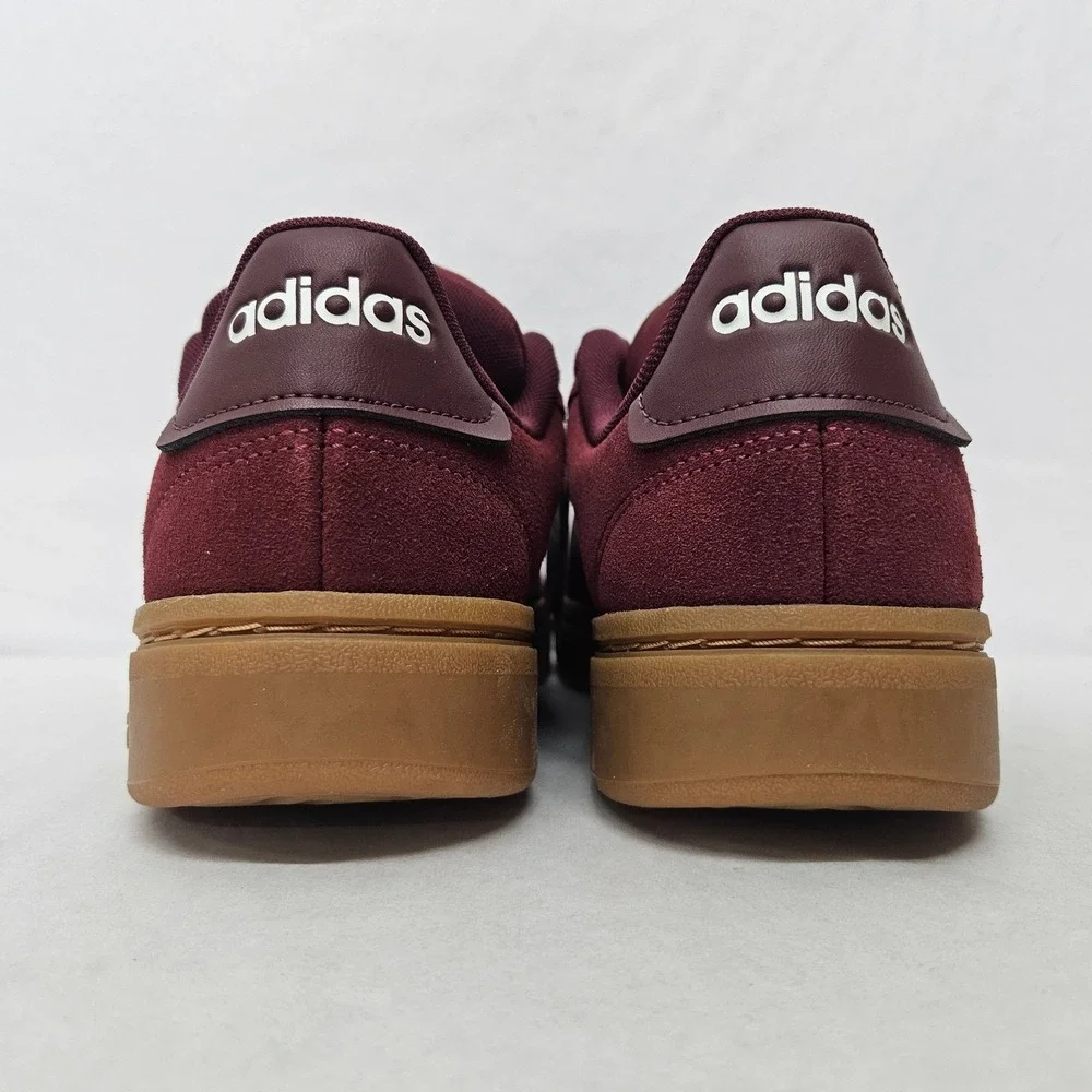 Adidas Grand Court Alpha 00s Sneakers JQ3009 Burgundy Suede Gum Mens Size‎ 9.5
