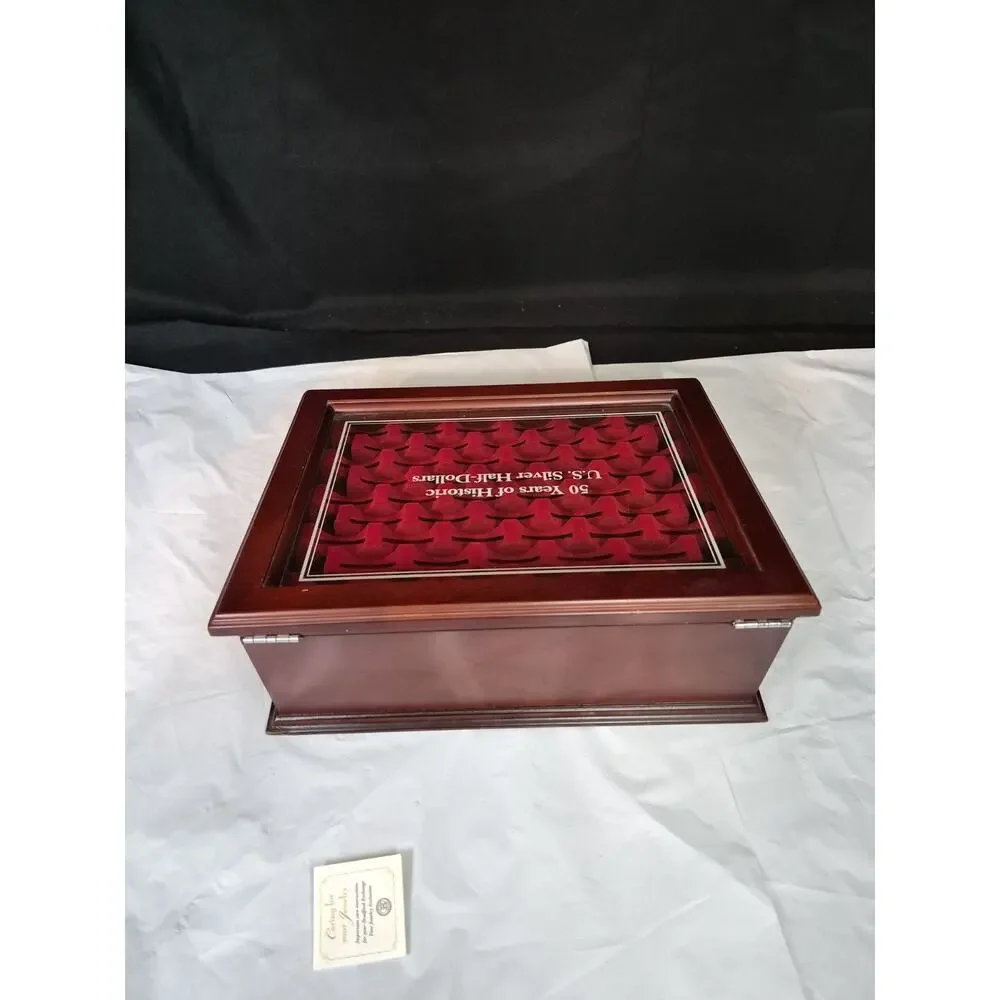 PCS Stamps & Coins U.S. Proof Commemorative Silver Dollar WOOD Display Case 15