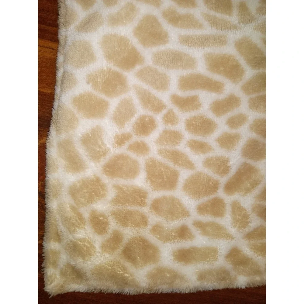 Plush Giraffe‎ Lovey Security Blanket Tan White Animal Print Baby Snuggler