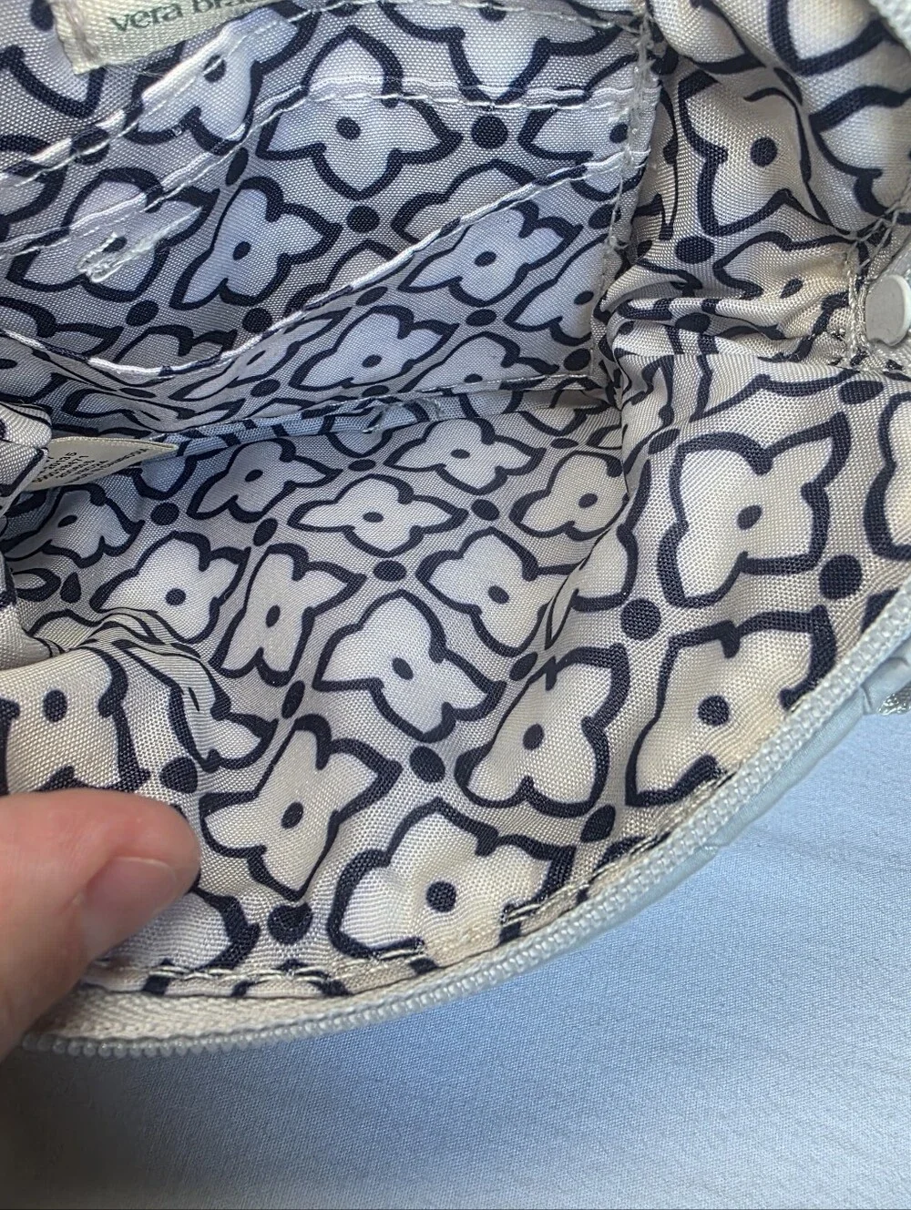 Vera Bradley Essential Zip Quilted Wristlet Clutch in Oyster Mushroom NWT