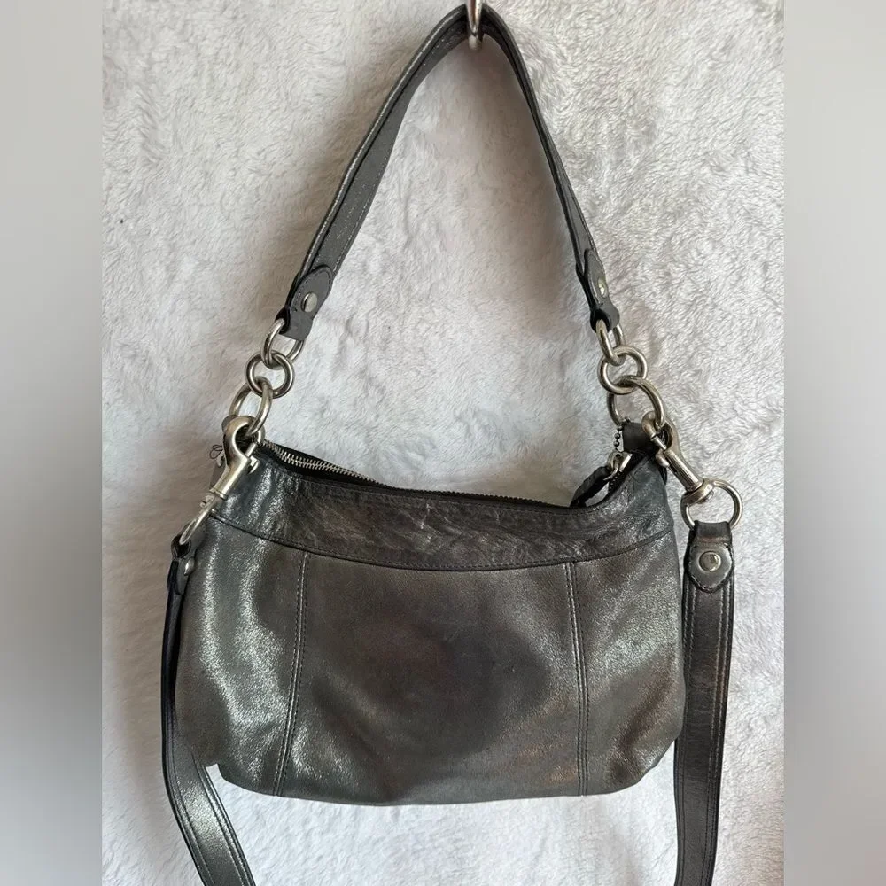 Coach metallic silver