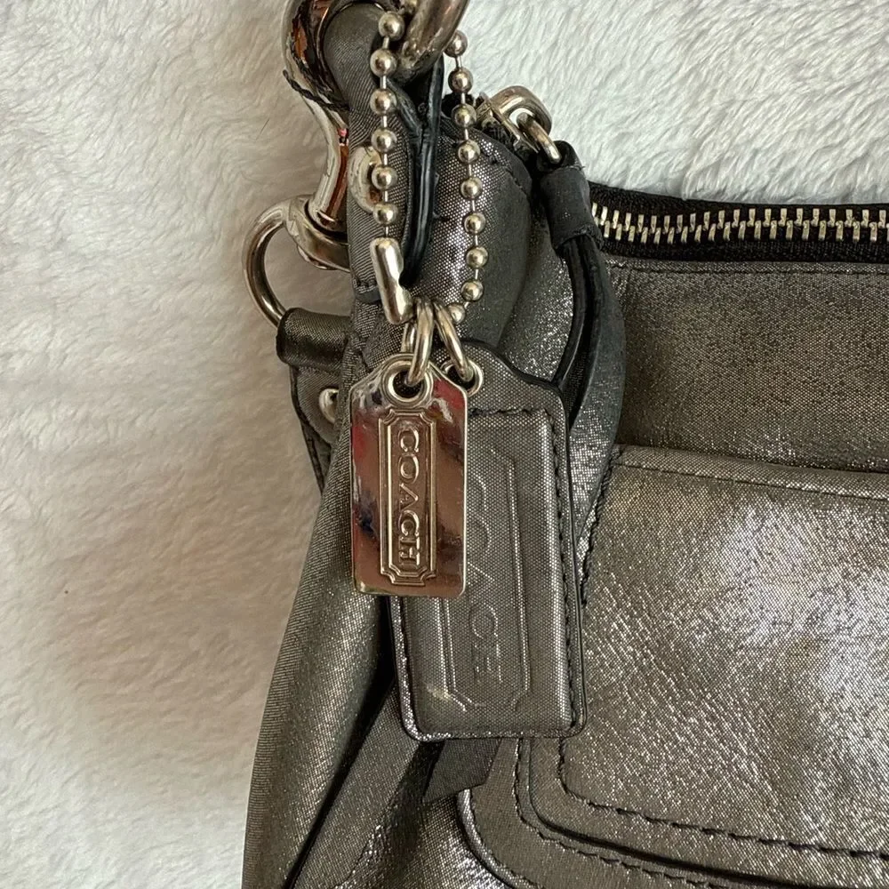 Coach metallic silver
