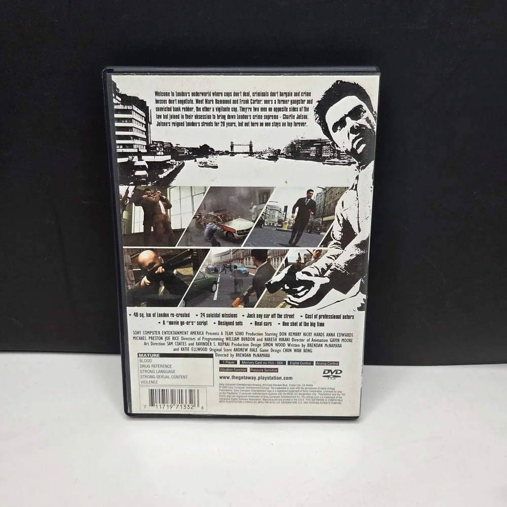Sony PlayStation 2 The Getaway PS2 Case and Manual Only No Game Vintage Y2K