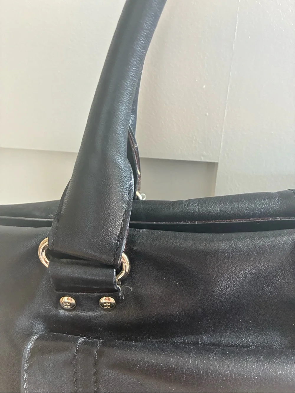 kate spade black leather
