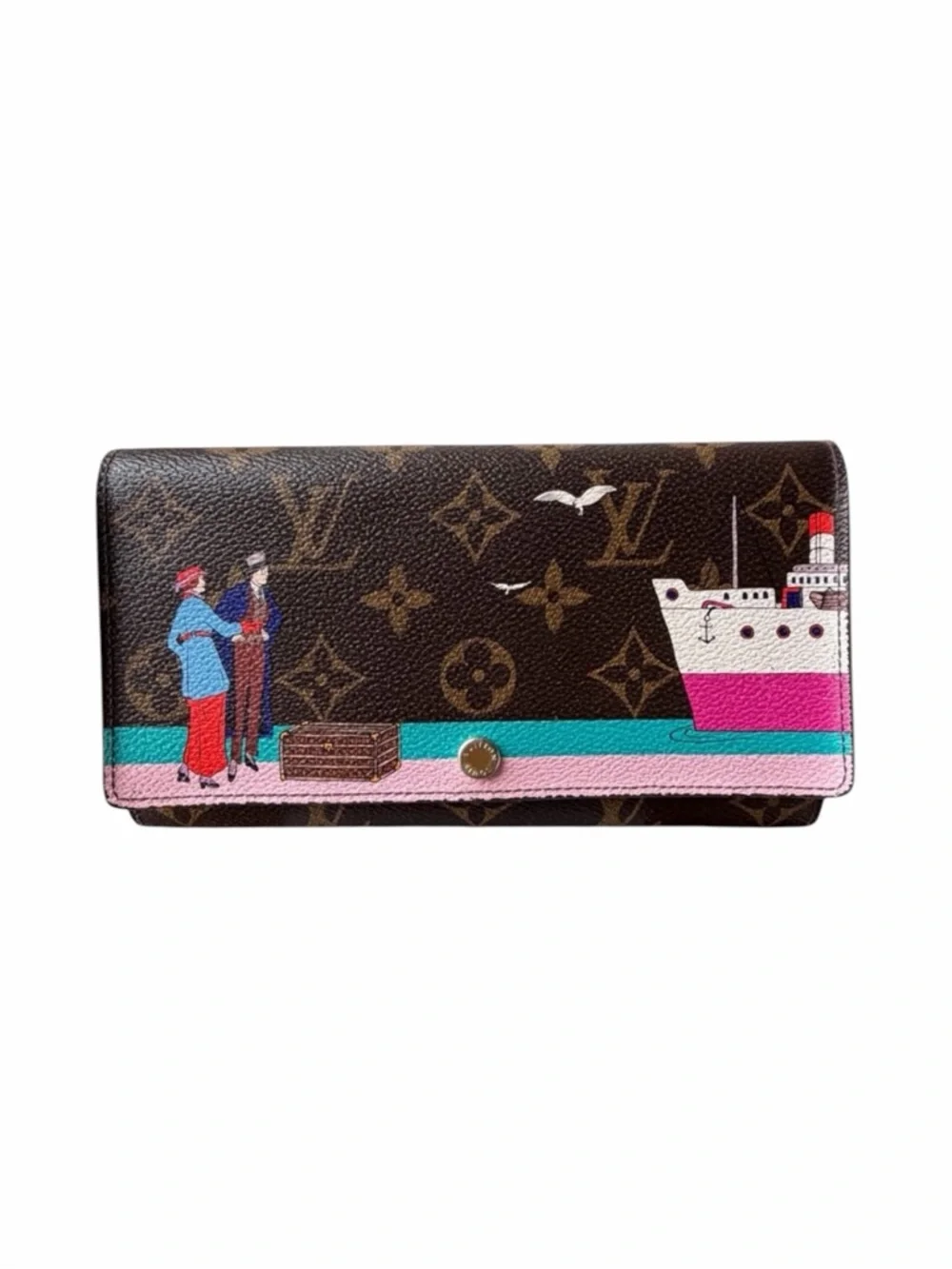 Louis Vuitton Transatlantic Illustre Sarah Wallet Monogram Rose Ballerine
