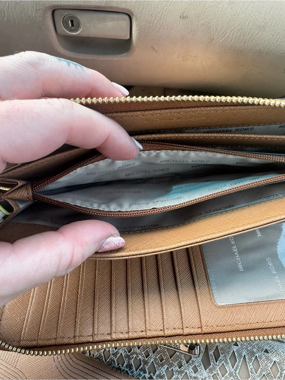 Michael Kors croc embossed