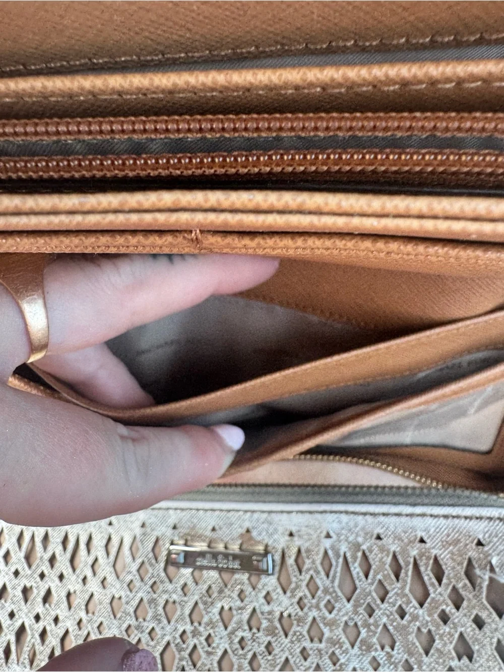 Michael Kors croc embossed