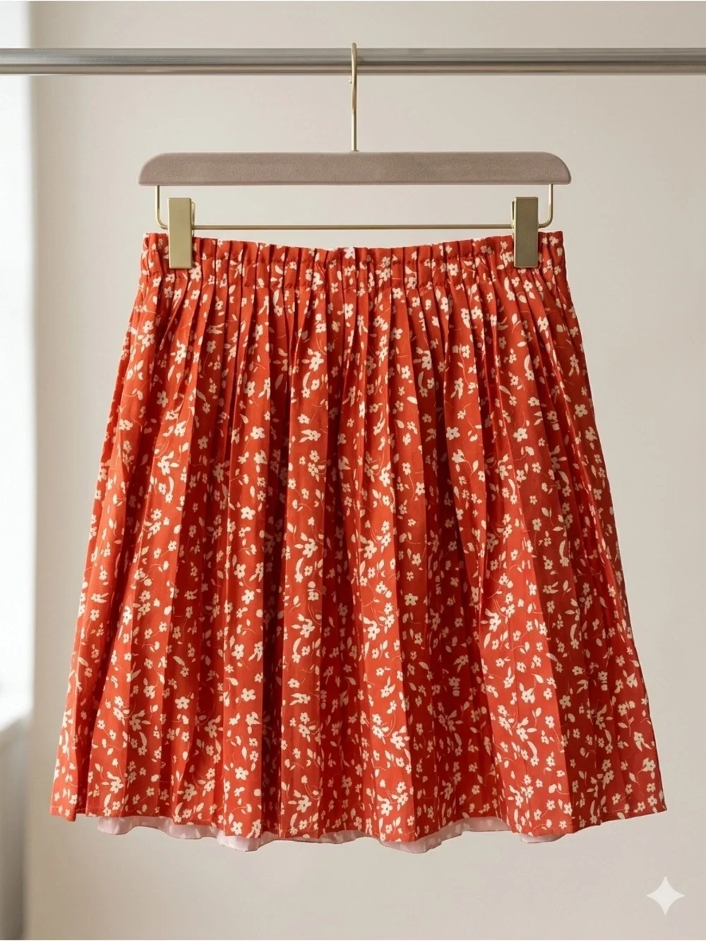 Zara Girls Red Floral Flowy Circle Skirt - size 14
