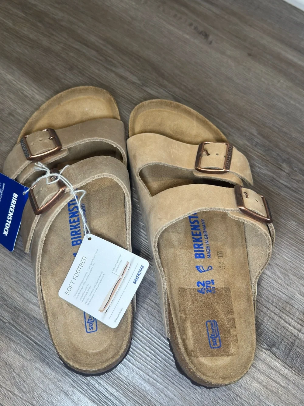 Birkenstock Arizona Oiled Leather Tobacco Brown Sandals