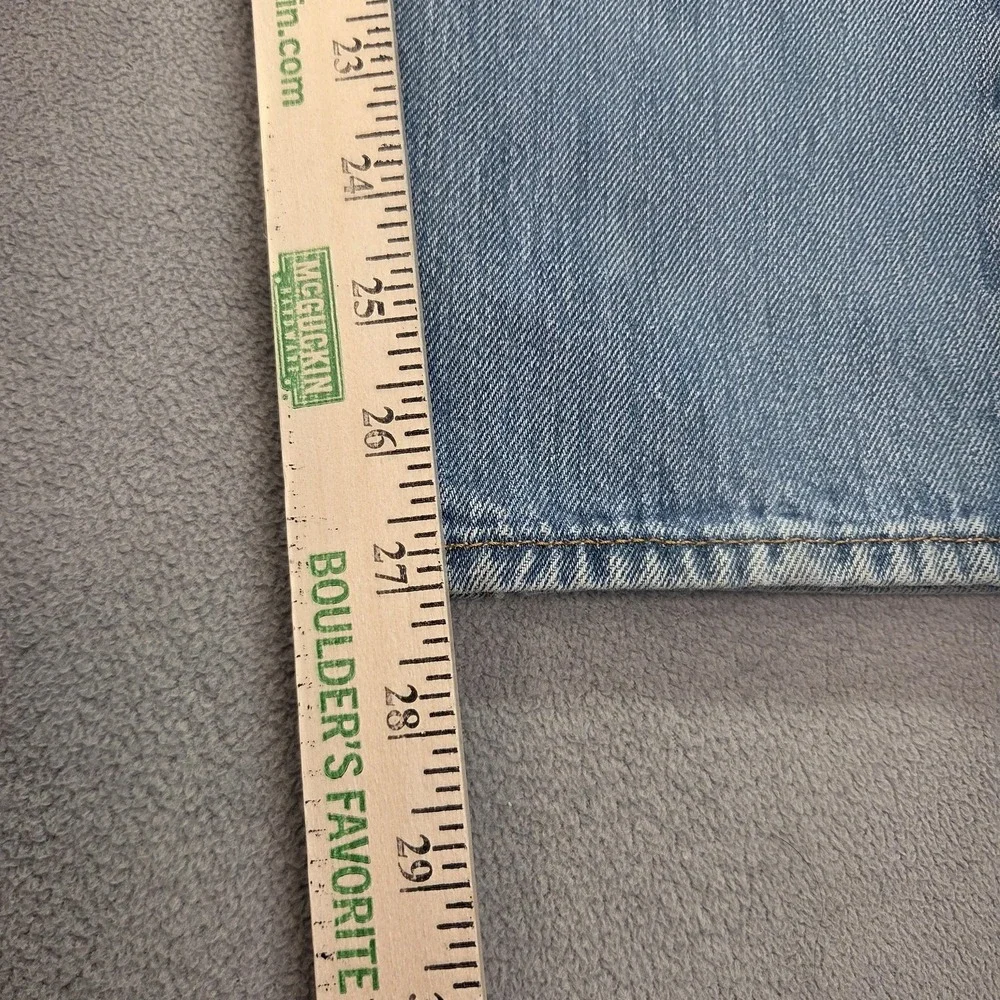 Levis 501 Jeans Mens‎ Light Wash Blue Straight Button Fly Faded Denim Fits 30x27