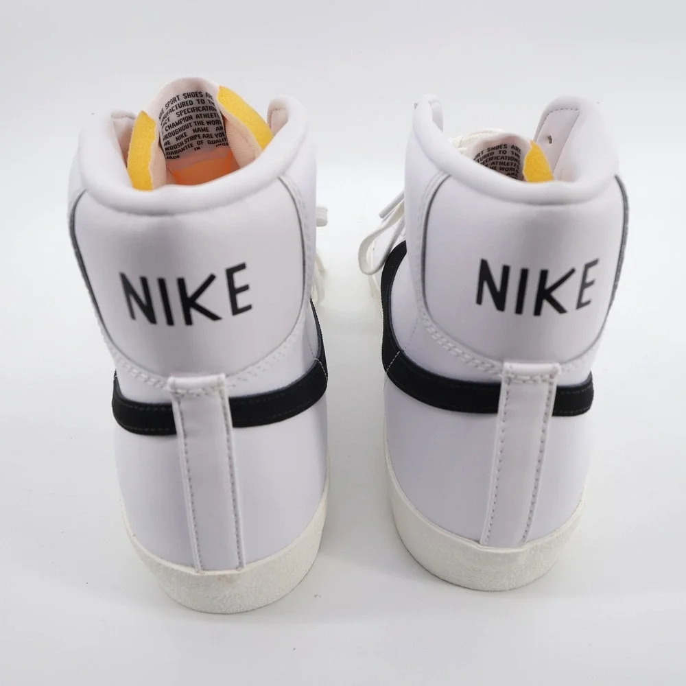 NEW Nike Blazer Mid 77 Vintage Sneakers White Black High Top Mens Size 13