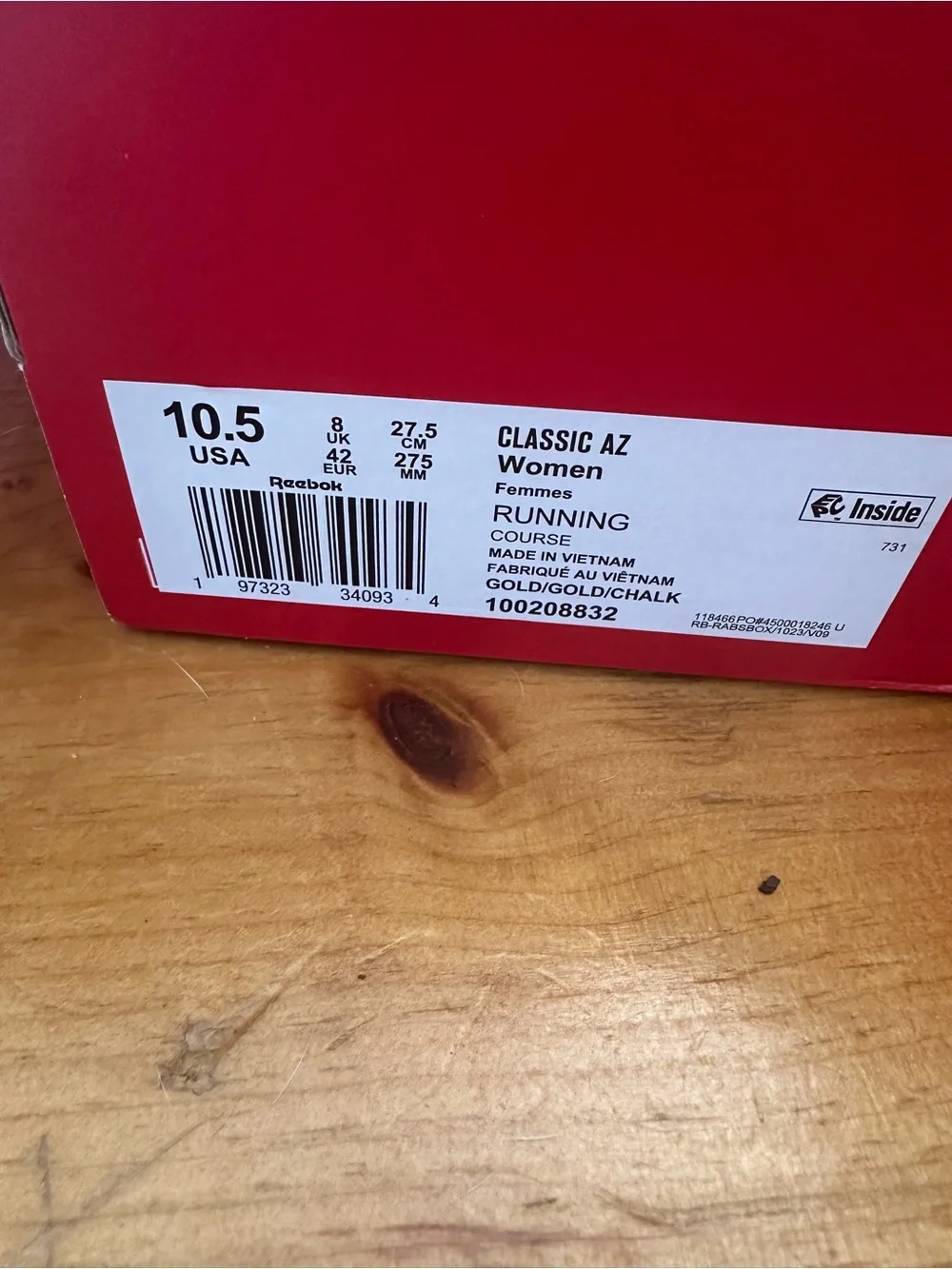 Reebok never worn
