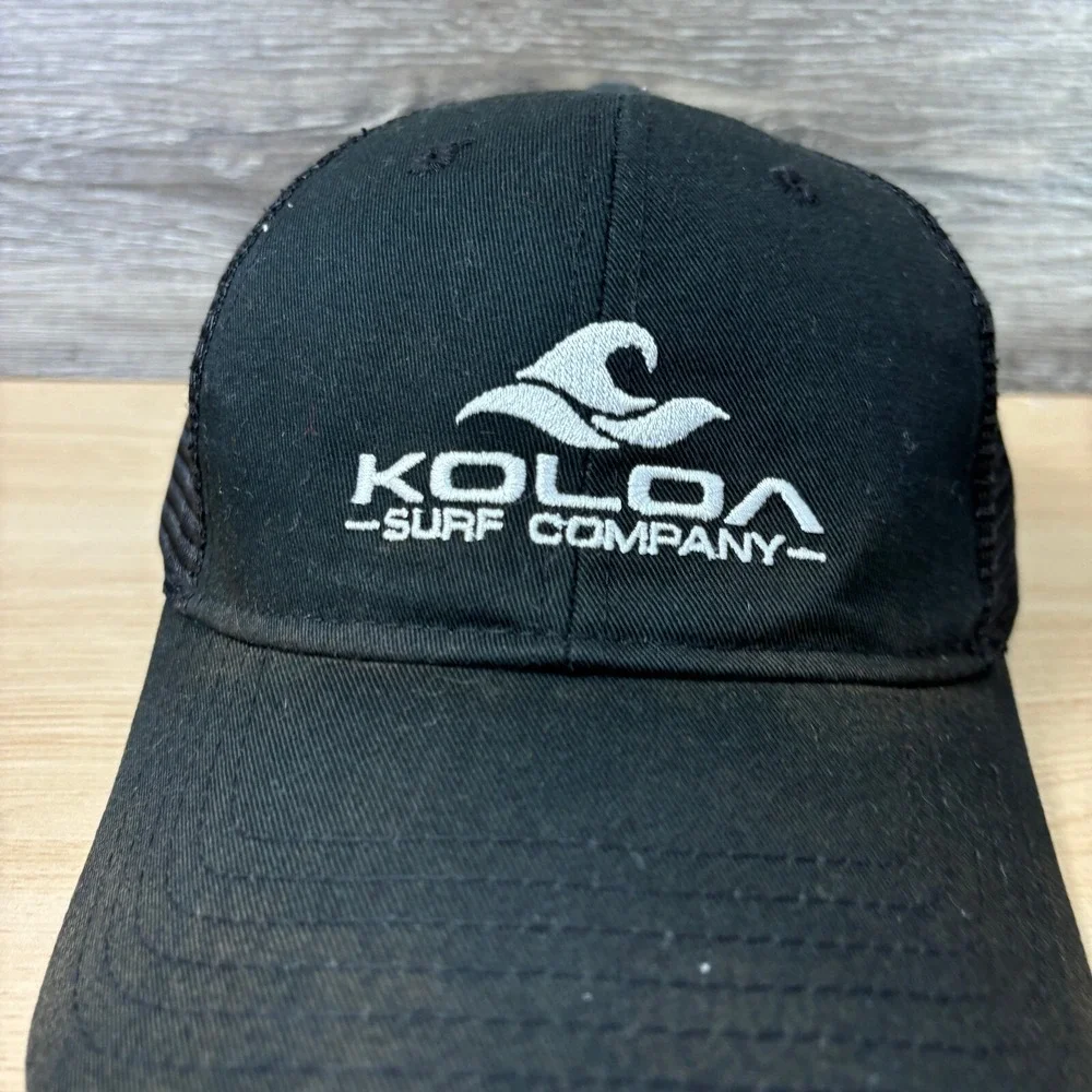 Koloa Surf Company‎ Hat Cap Snapback Black Surfing One Size Adjustable