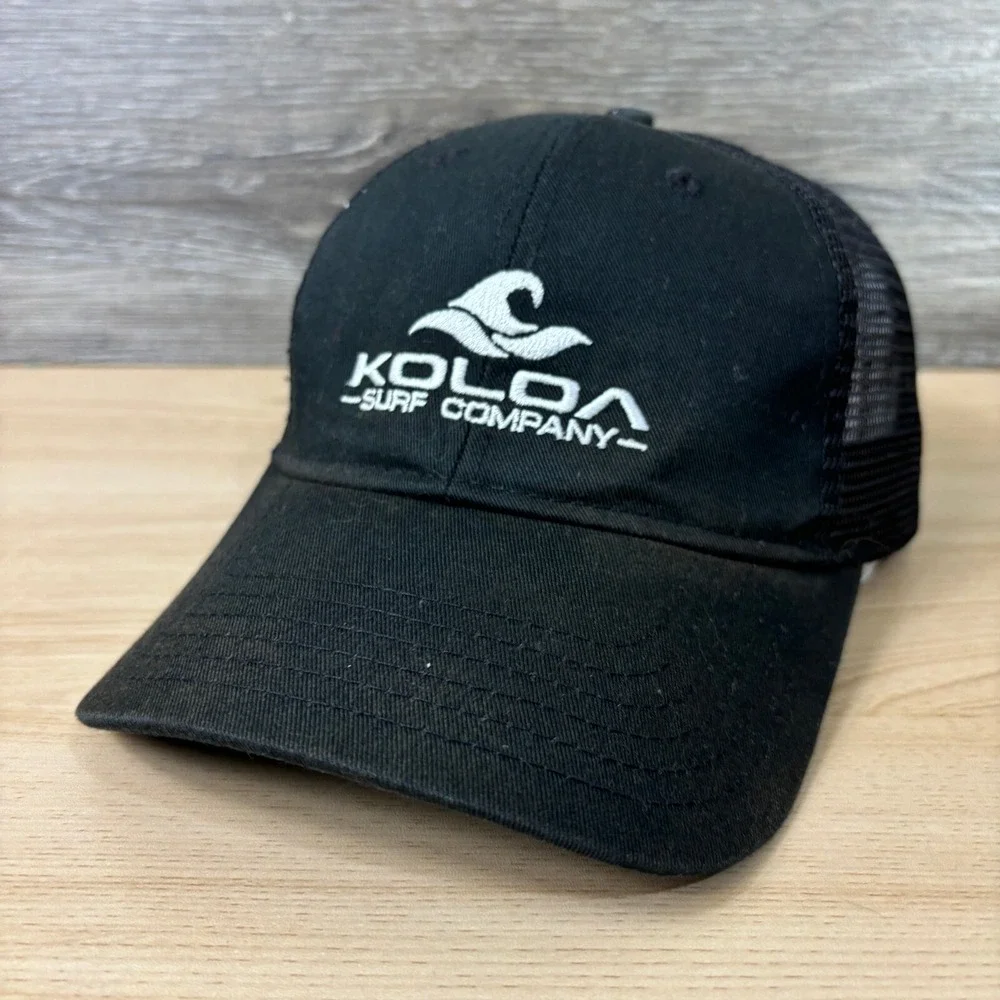 Koloa Surf Company‎ Hat Cap Snapback Black Surfing One Size Adjustable