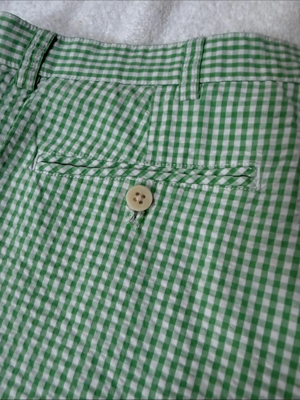 Vineyard Vines Mint Green Gingham Flat-Front Shorts