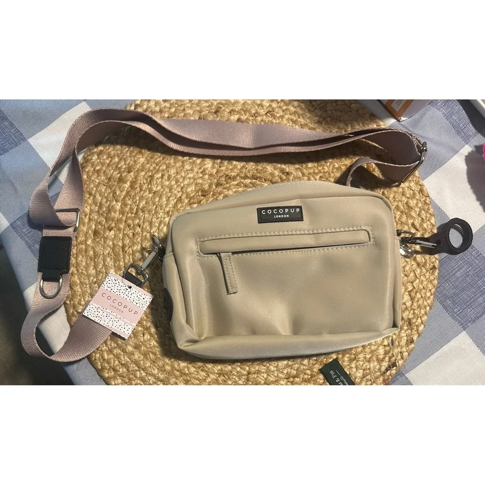 Cocopup London Dog Walking Bag Purse Beige Bag Beige strap