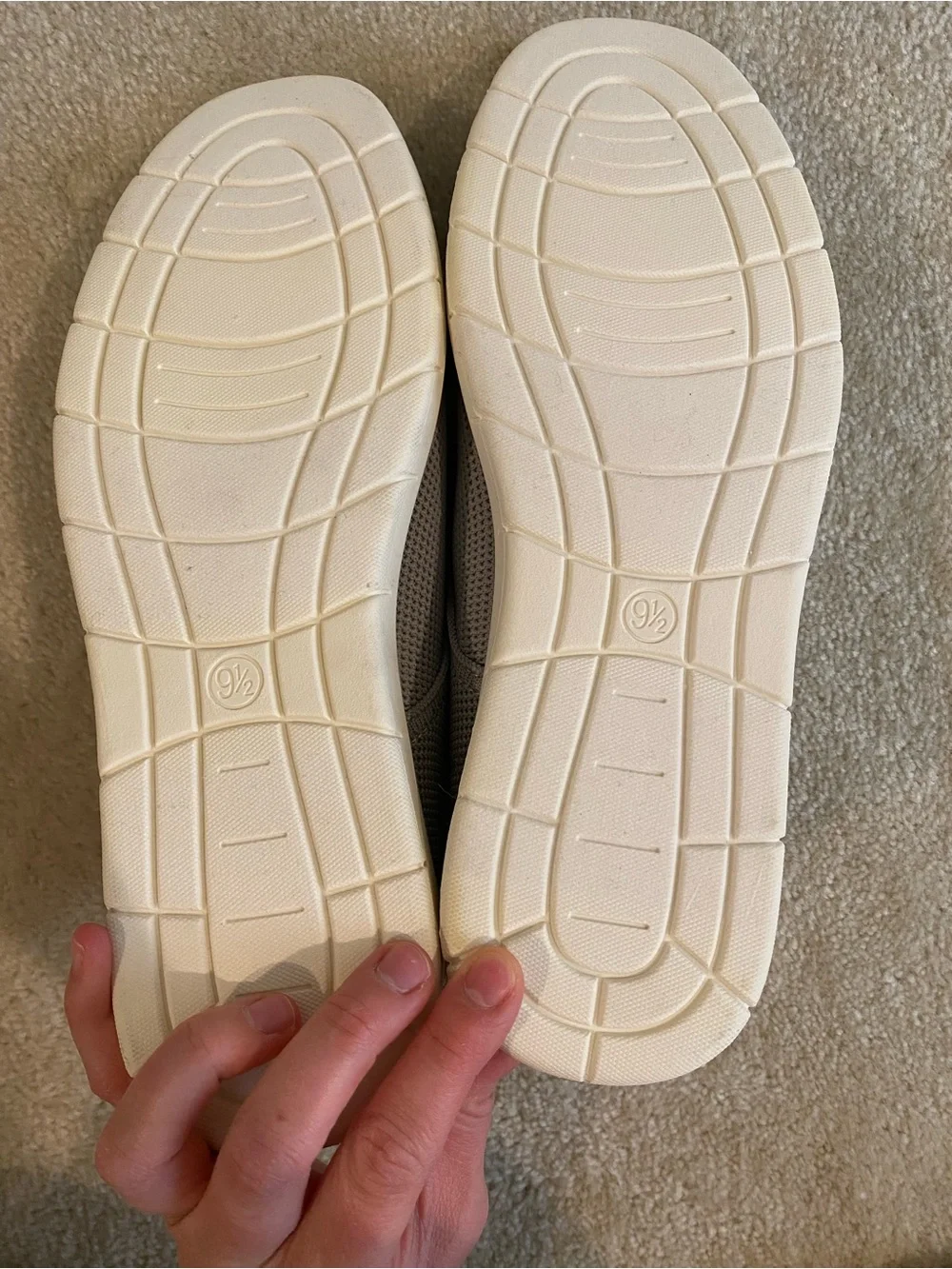 Goodfellow & Co Men’s Light Gray Knit Sneakers with Tan Accents