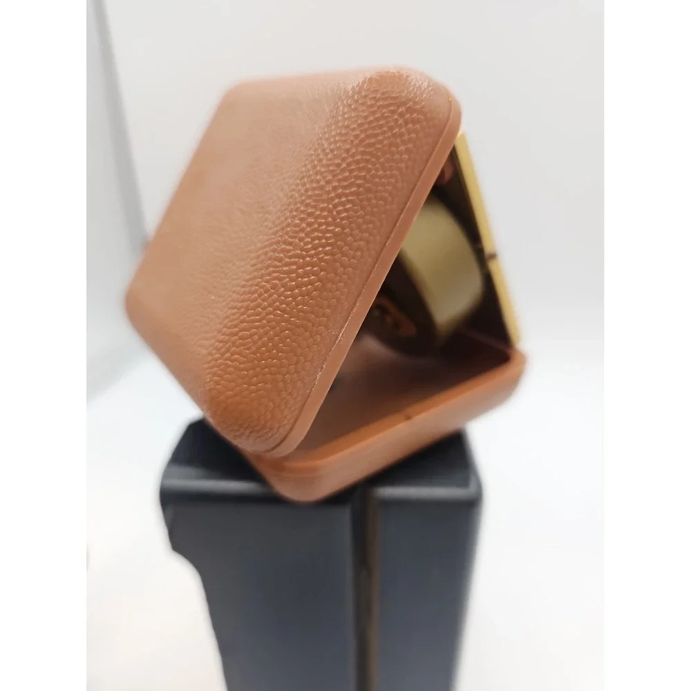Vintage Westclox Folding Wind Up Travel Alarm Clock Brown Case