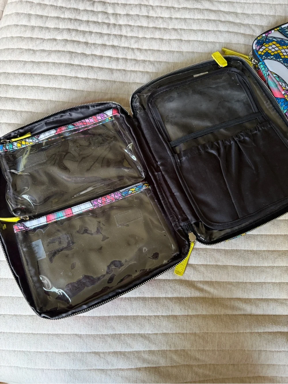 Sonia Kashuk Multicolor Snake-Print 2-Piece Cosmetic Bag Set