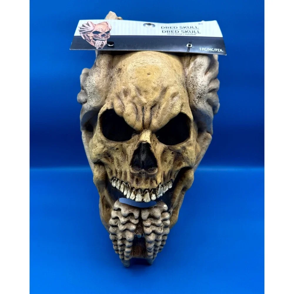 Ghoulish Productions Nightmare Makers Dred Skull‎ Latex Head Mask Beige Adult
