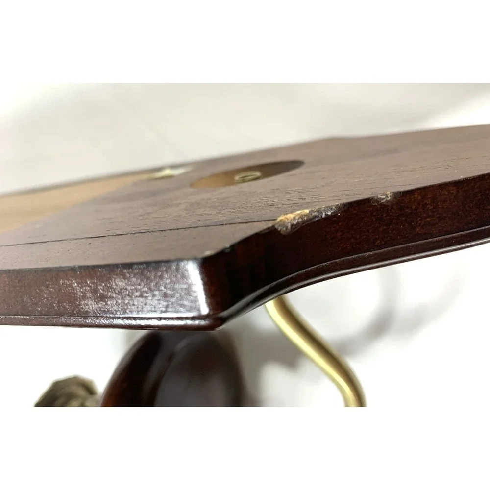 Bombay Company‎ Wood Wall Candle Sconce Mirrored Brass Vintage 80s