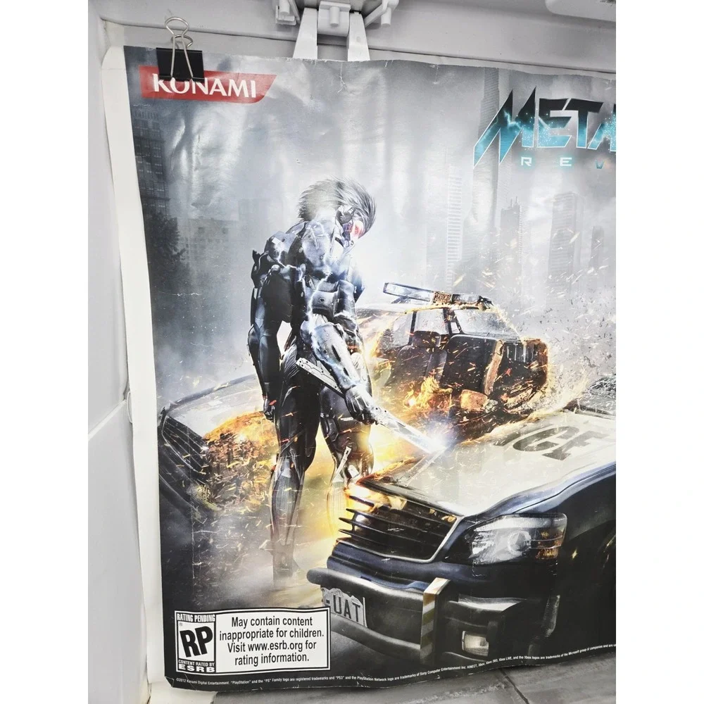 Metal Gear Rising: Revengance 2012 GameStop Promo Poster DS Konami Raiden Jehuty