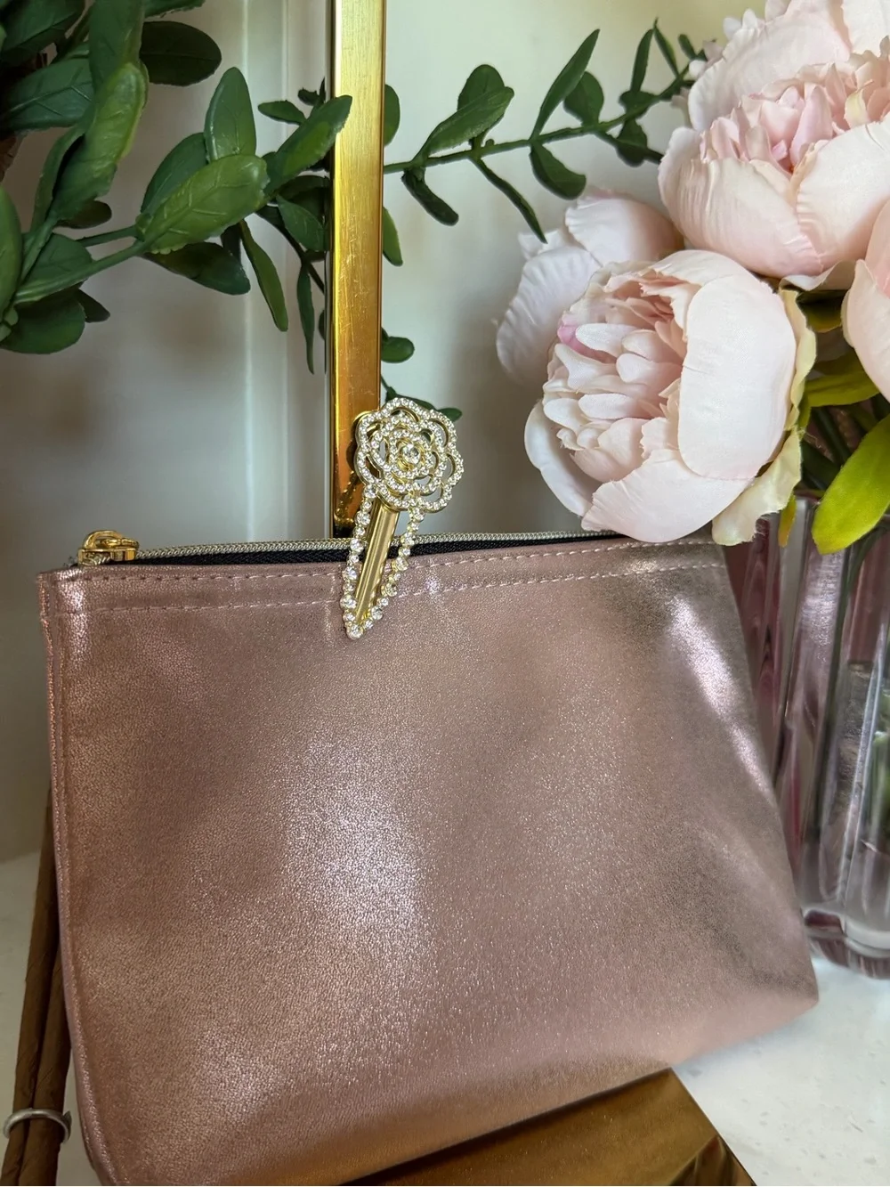 Lancome gold pouch